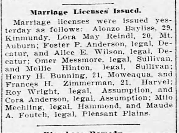 Clipping from The Decatur Herald